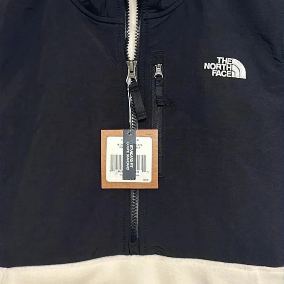 NWT The north face WMN Candescent Quarter Zip Sweatshirt white/black MED - Picture 4 of 9